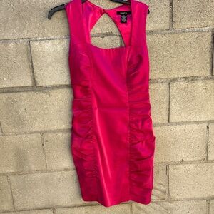 Arden B Radiant Pink Backless Dress